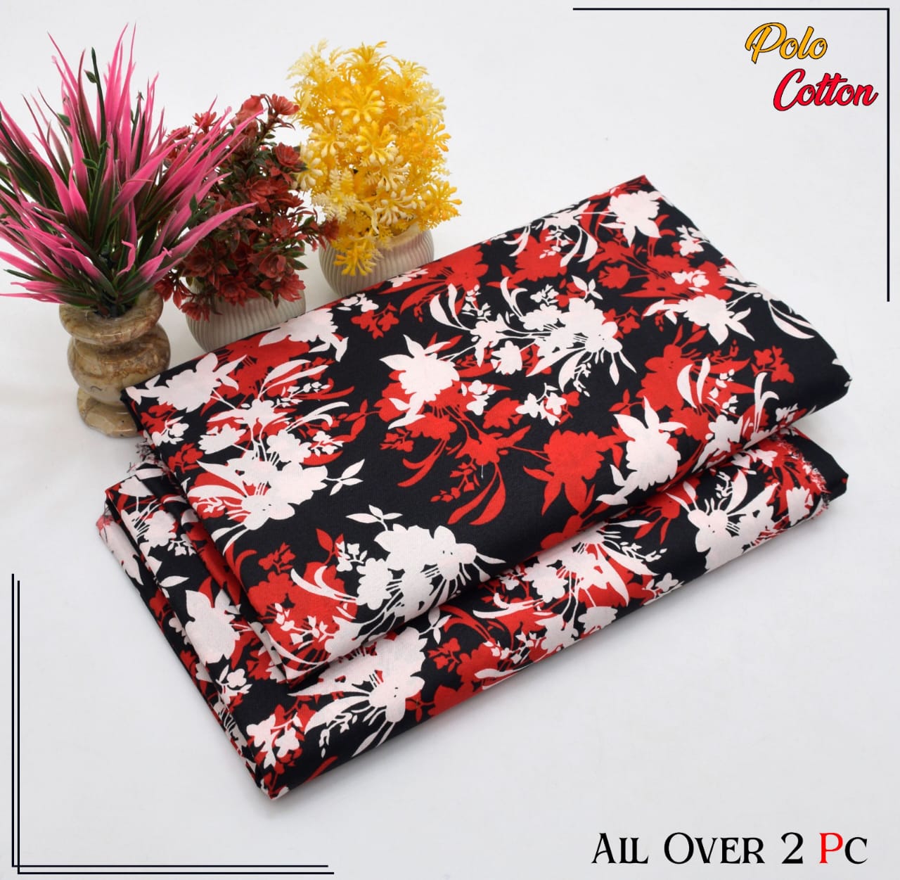2pc Polo Cotton Unsititched suit -442