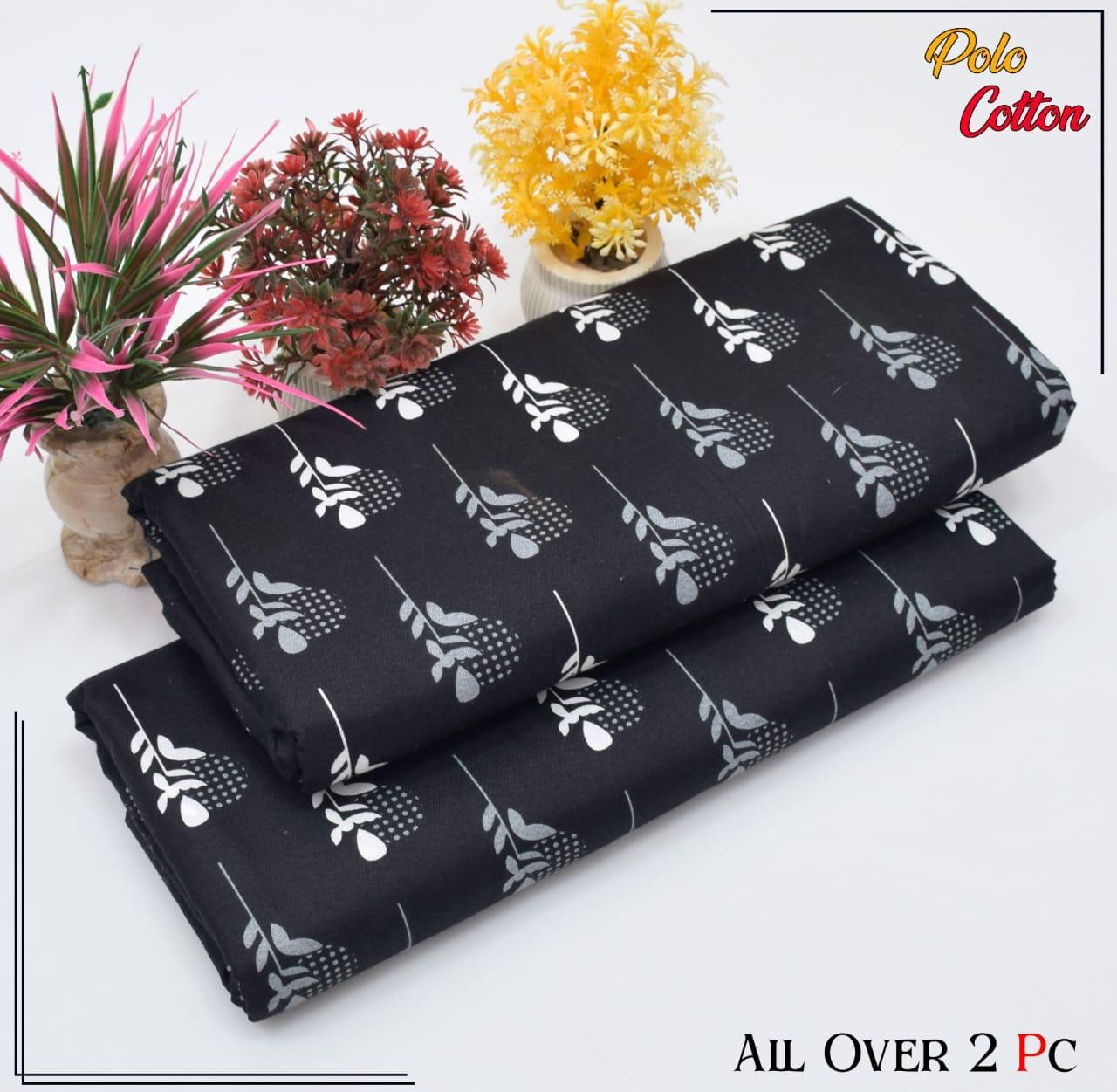 2pc American Cotton Unsititched suit -169