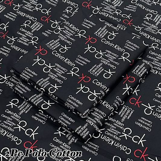 2pc Micro Polo Cotton Unsititched suit -37