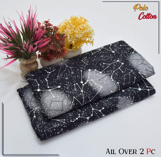 2pc Polo Cotton Unsititched suit -404