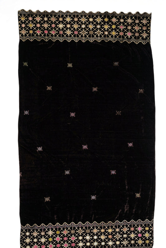 Bareeze  Women Shawl Velvet Premium border 🪡 work, 707