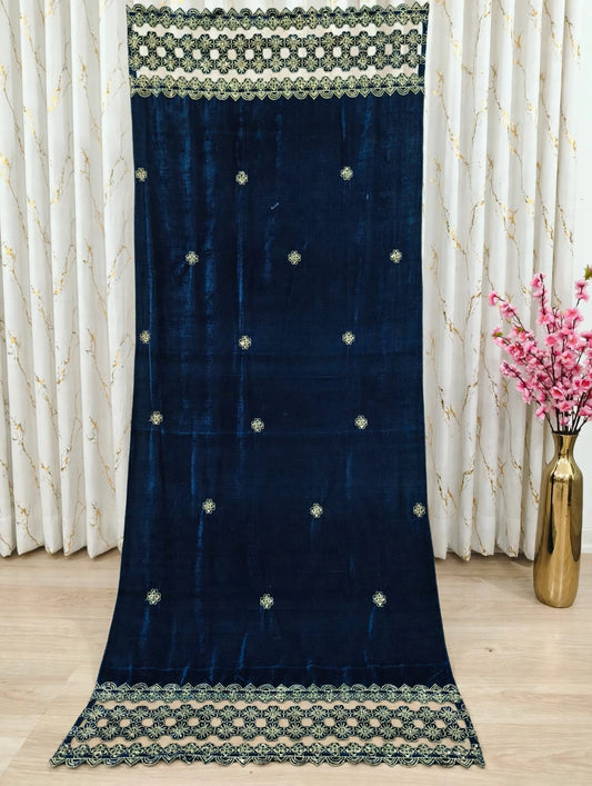 Bareeze velvet  Women Shawl premium Micro stone 🪡 work, 733