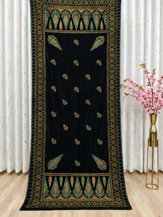 Bareeze velvet  Women Shawl classic printed  border 🪡 work, 709