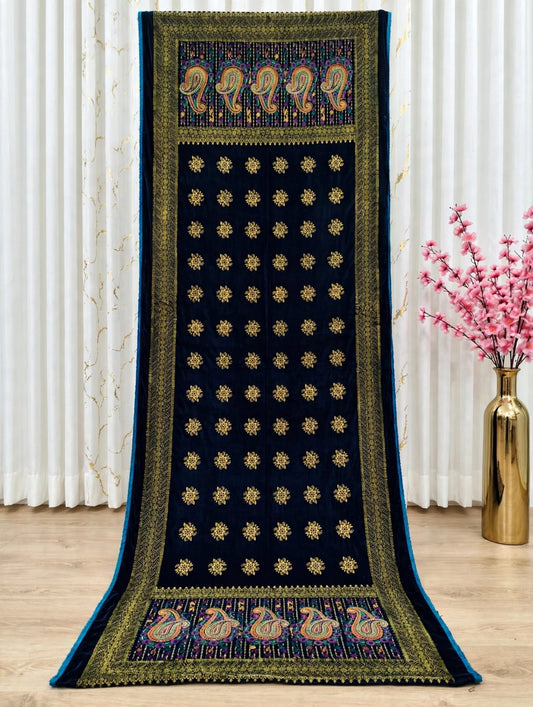 Bareeze velvet  Women Shawl classic printed  border 🪡 work, 711