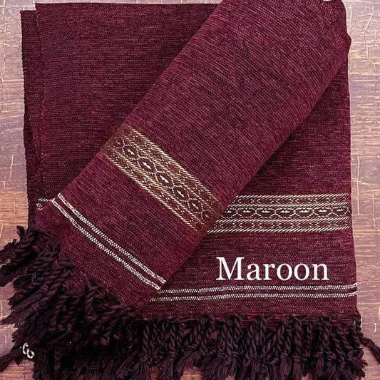 High Quality Traditional Velvet Shawl For men   MAROON  819
