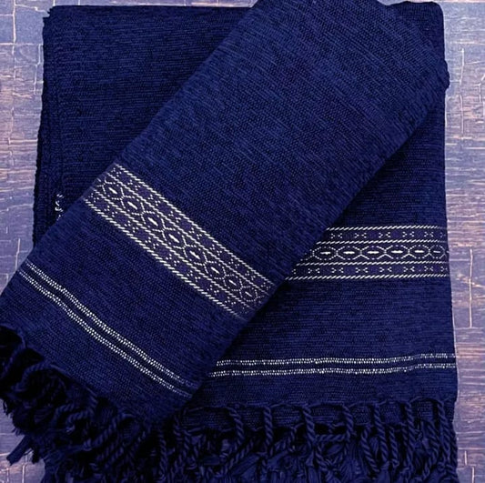 High Quality Traditional Velvet Shawl For Men ROYAL BLUE   812