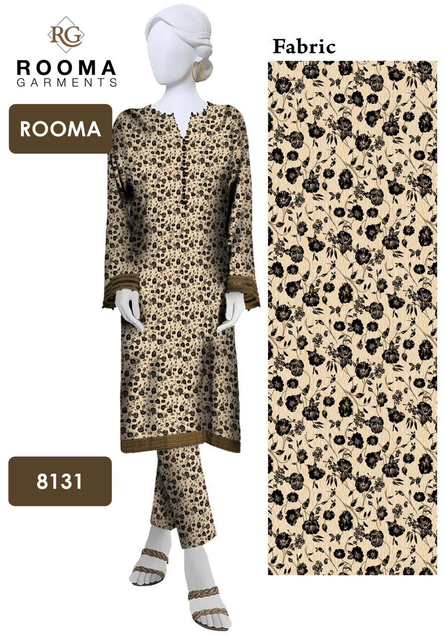 2pc American Cotton Unsititched suit -603
