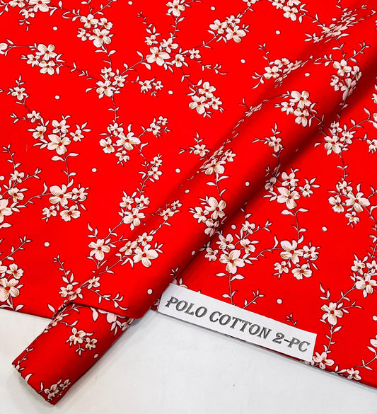 2pc American Cotton Unstitched suit -726