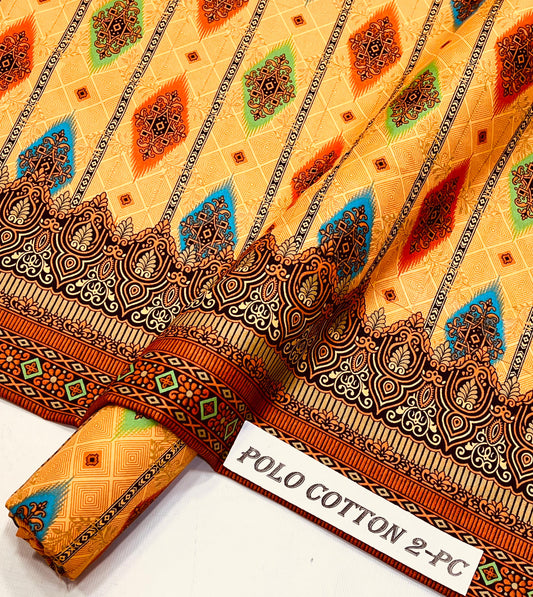 2pc American Cotton Unstitched suit -721