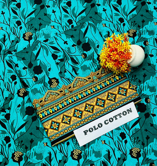 2pc Micro Polo Cotton Unsititched suit -113