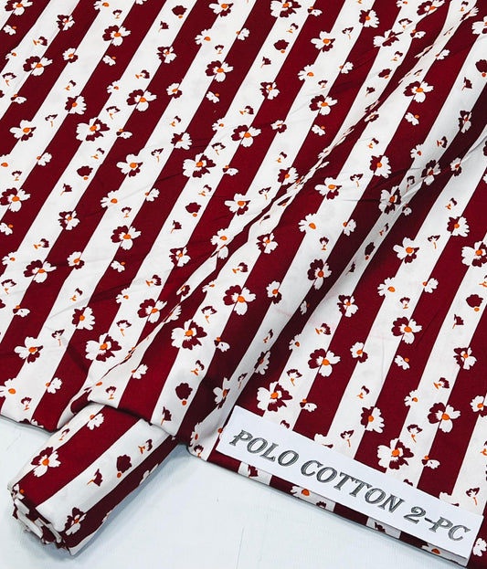 2pc American Cotton Unstitched suit -722