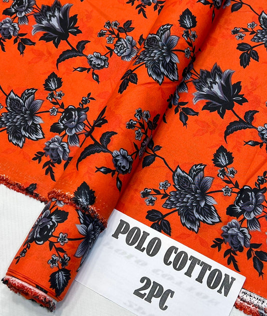2pc American Cotton Unstitched suit -703