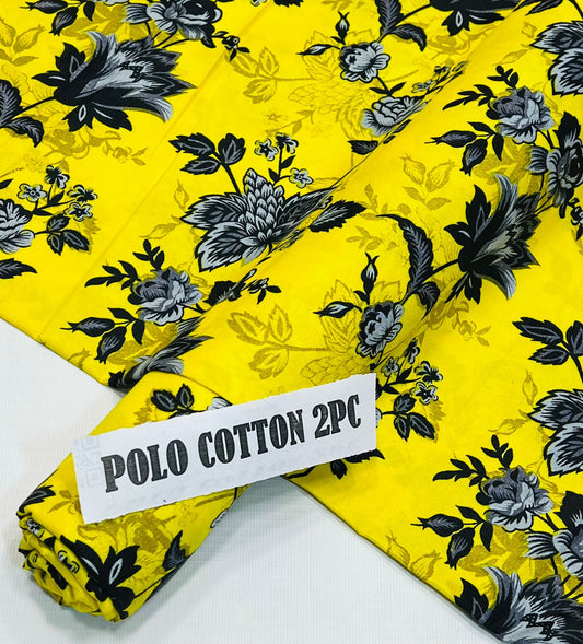 2pc American Cotton Unstitched suit -619