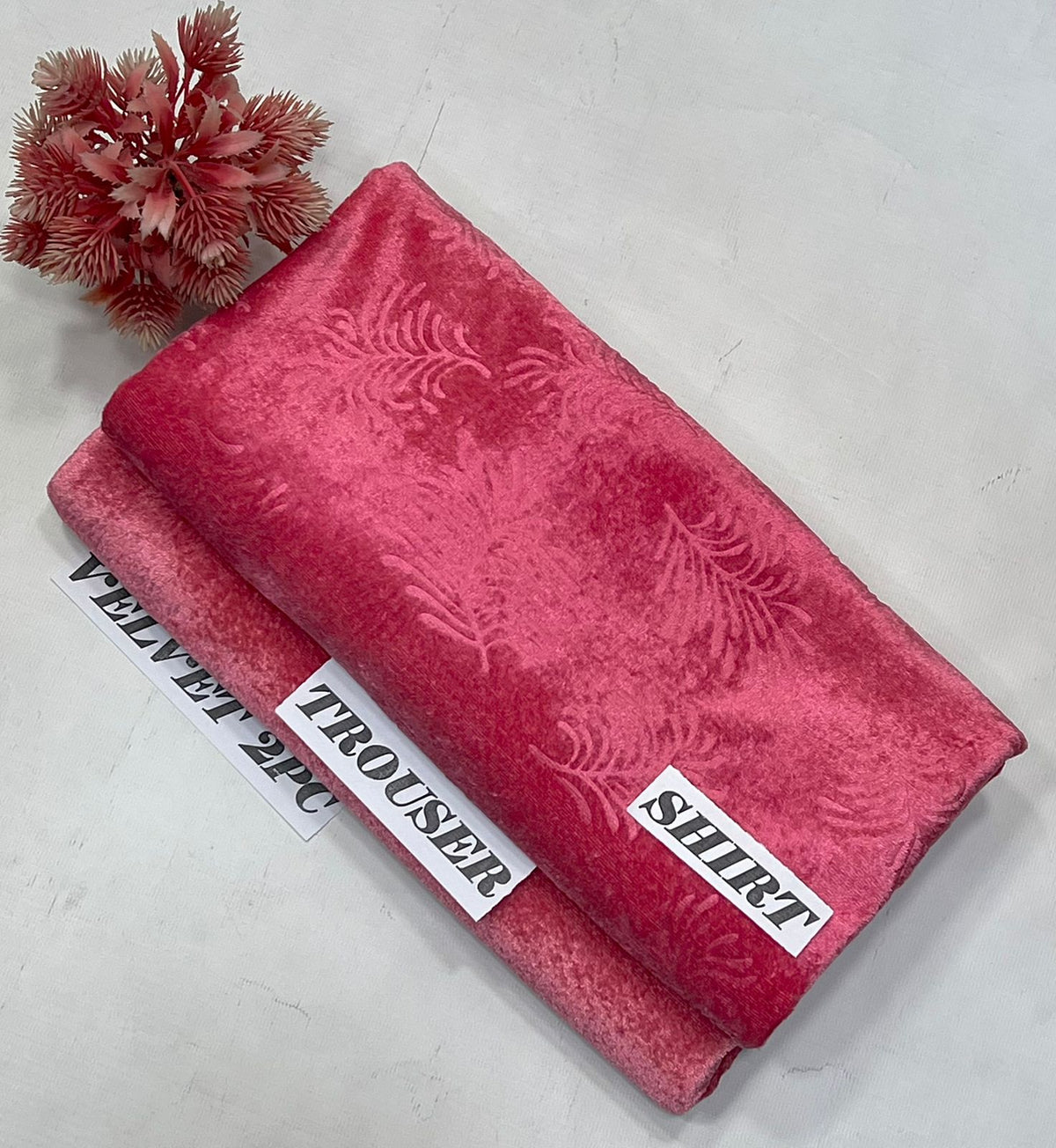 KOREAN VELVET 2PC KV-07 ( Pink )