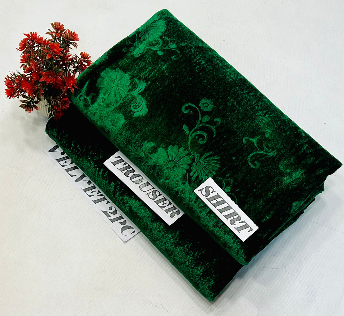 KOREAN VELVET 2PC KV-15 ( Green )