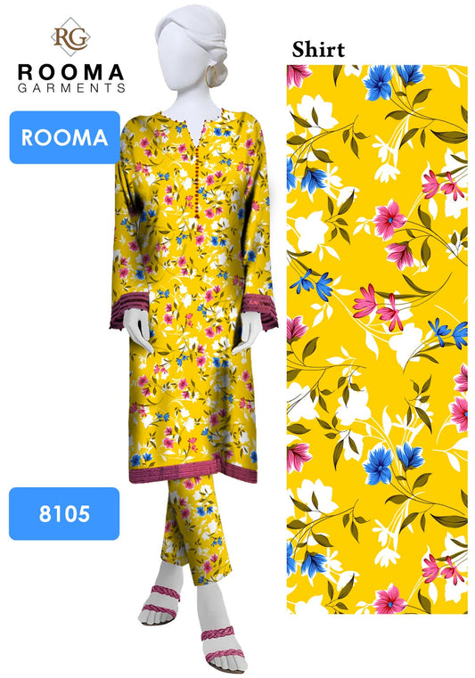 2pc American Cotton Unstitched suit -712