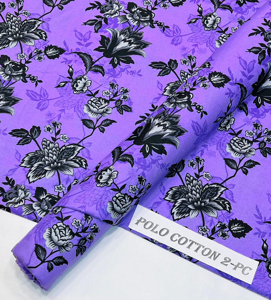 2pc American Cotton Unstitched suit -720