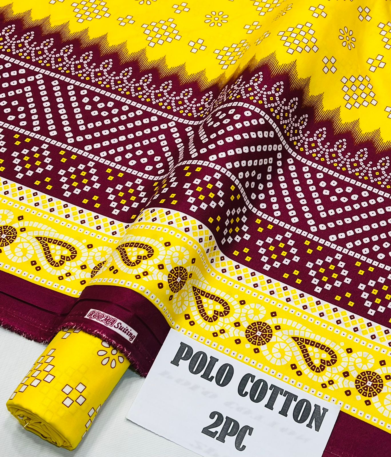 2pc American Cotton Unstitched suit -709