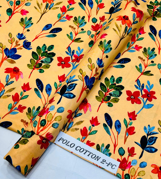 2pc American Cotton Unstitched suit -718